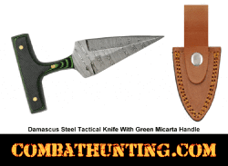 Damascus Steel Tactical Knife With Spear Point Blade