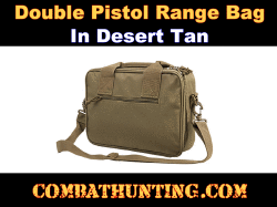 Double Pistol Range Bag Tan