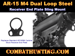 AR-15/M4 Receiver End Plate Dual Loop Sling Mount Adapter