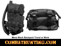Mens Black Backpack Travel/Work Bag Everyday Backpack