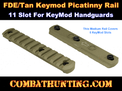 FDE/Tan Keymod Picatinny Rail 11 Slots
