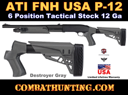 FN P-12 Shotgun Tactical Stock Destroyer Gray 12Ga