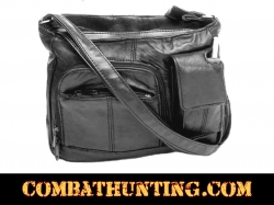 Genuine Leather Women's Purse Shoulder Bag With Small Cellphone Holder