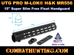 UTG PRO® M-LOK® H&K MR556 15" Super Slim Free Float Handguard