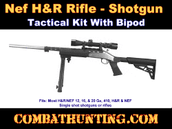 H&R NEF Rifle Shotgun Stock With Forend Tactical Kit & Bipod