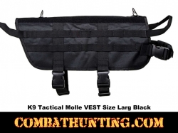 K9 Tactical Molle VEST Size Large Black