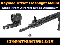 UTG Leapers Offset Flashlight Ring Mount Keymod Matte Black