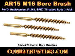 AR-15 M16 Bore Brushes With MIL-SPEC Threads