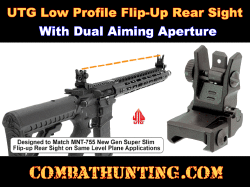 UTG Super Slim Flip-up Rear Sight Low Profile