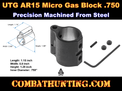 UTG AR15 .750 Micro Gas Block Steel Low Profile