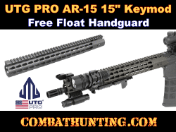 UTG PRO AR-15 15" Keymod Free Float Handguard Gun Metal Cerakote