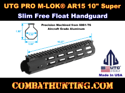 UTG PRO M-LOK AR15 10" Super Slim Free Float Handguard