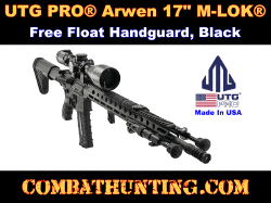 UTG PRO® Arwen 17" M-LOK® AR-15 Free Float Handguard Black