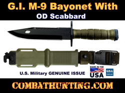 GI M9 Bayonet (Genuine Issue) Bayonet & Scabbard-OD