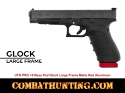 UTG PRO +0 Base Pad Glock Large Frame Matte Red Aluminum