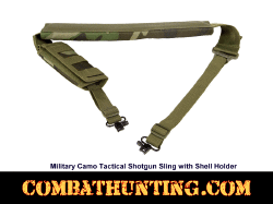 Military Camo Tactical Shotgun Sling with Shell Holder