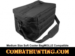 Medium Insulated Cooler Lunch Box With Molle Pal Webbing Black