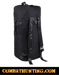 US Military Style Duffle Bag Top Loading SWAT Black