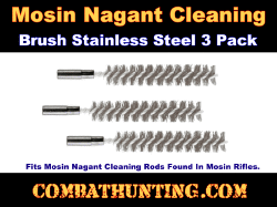 Stainless Mosin Nagant Cleaning Brush-3 Pack