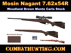 Mosin Nagant Monte Carlo Stock Woodland Brown