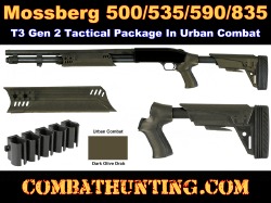 Mossberg 500/535/590/835 T3 Tactical Shotgun Stock Package Urban Combat Dark Olive Drab
