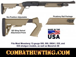 Mossberg Maverick 88 Pistol Grip Stock and Forend With Rails FDE