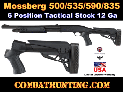 Mossberg 500/535/590/835 6 Position Adjustable Tactical Stock 12/20