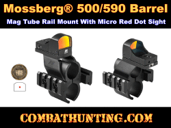 Mossberg 500/590 Shotgun Barrel Rail Mount & Micro Red Dot Reflex Sight