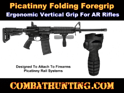 AR-15 Picatinny Rail Folding Foregrip Ergonomic Vertical Grip