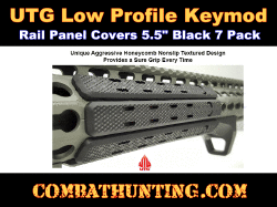UTG Low Profile Keymod Rail Panel Covers 5.5" Black 7 Pack