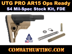 UTG PRO AR15 Ops Ready S4 Mil-spec Stock Kit FDE
