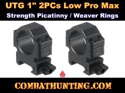 QD Picatinny Rings 1" Diam Low Profile Twist Lock