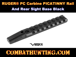 RUGER® PC Carbine Picatinny Rail & Rear Sight Base Black