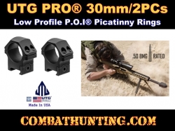 UTG PRO 30mm-2PCs Low Profile P.O.I Picatinny Rings