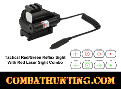 Red Green Reflex Sight With Red Laser Sight Combo