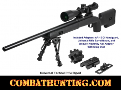 Tactical Bipod Compact 5.5 to 8 inches 3 Adaptors