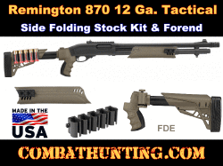 Remington 870 Tactical Side Folding Stock Kit & Forend FDE