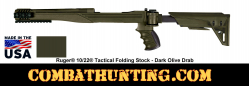 Ruger 10/22 Tactical Folding Stock Dark Olive Drab Polymer