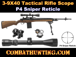 3-9x40 Riflescope P4 Sniper Reticle