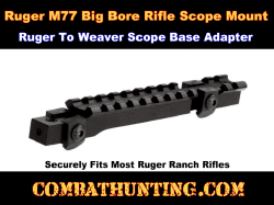 Ruger M77 Rifle Scope Mount Ruger To Weaver Scope Base Adapter