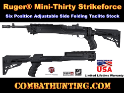 Ruger Mini-Thirty Strikeforce Six Position Adjustable Side Folding TactLite Stock Black