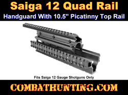 Saiga 12 Quad Rail System With 10.5" Picatinny Rail