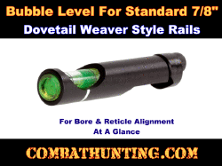 Bubble Level For Standard Weaver Base Rail 7/8"
