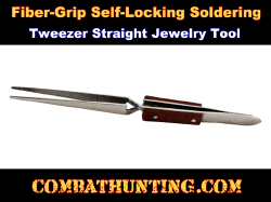 Fiber Grip Self-Locking Soldering Tweezers 