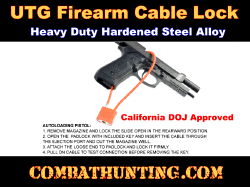 Semi Auto Pistol Firearm Cable Gun Lock