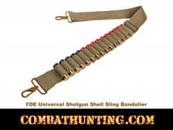 Shotgun Shell Bandolier Sling FDE 15 Round
