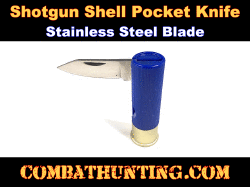 Shotgun Shell Knife Blue