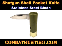 Shotgun Shell Knife Green