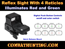 Shotgun Tactical Red Dot Reflex Sight With 4 Reticle