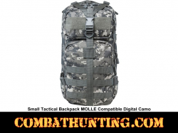 Small Tactical Backpack MOLLE Compatible Digital Camo